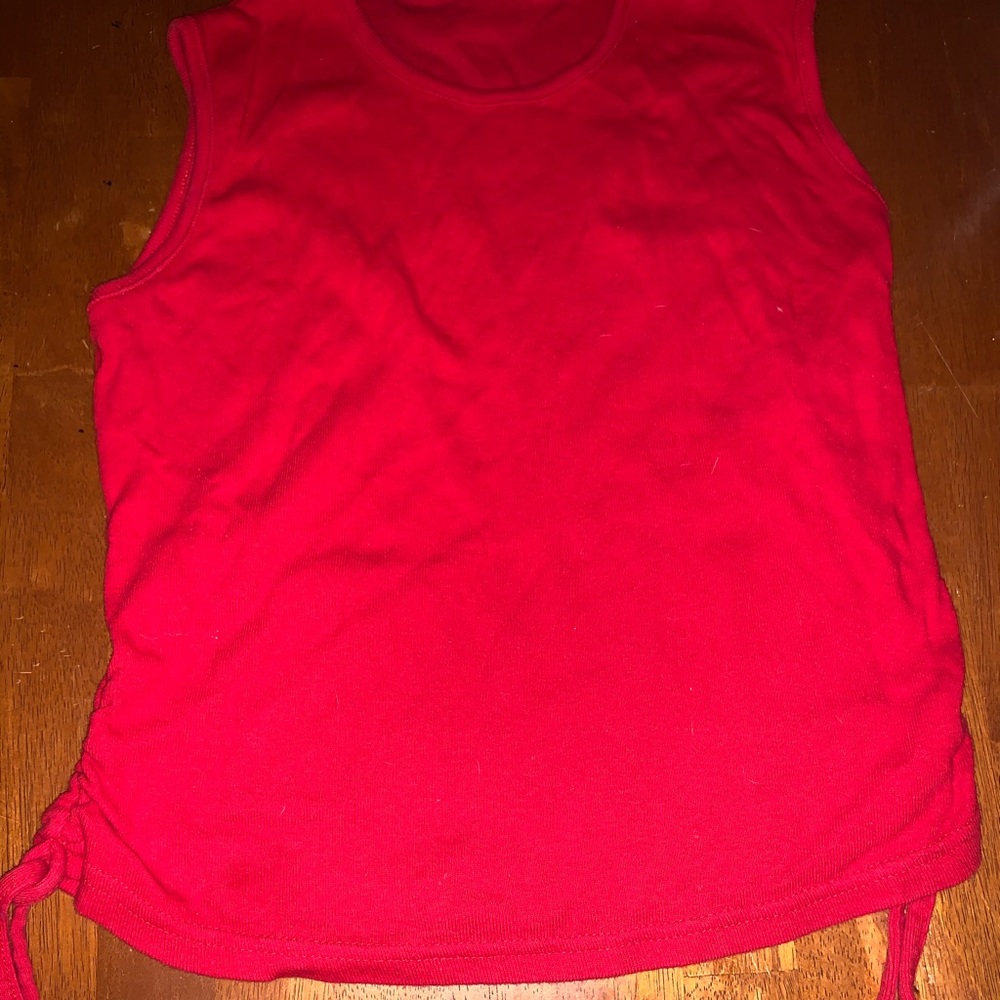Red Sleeveless Shirt